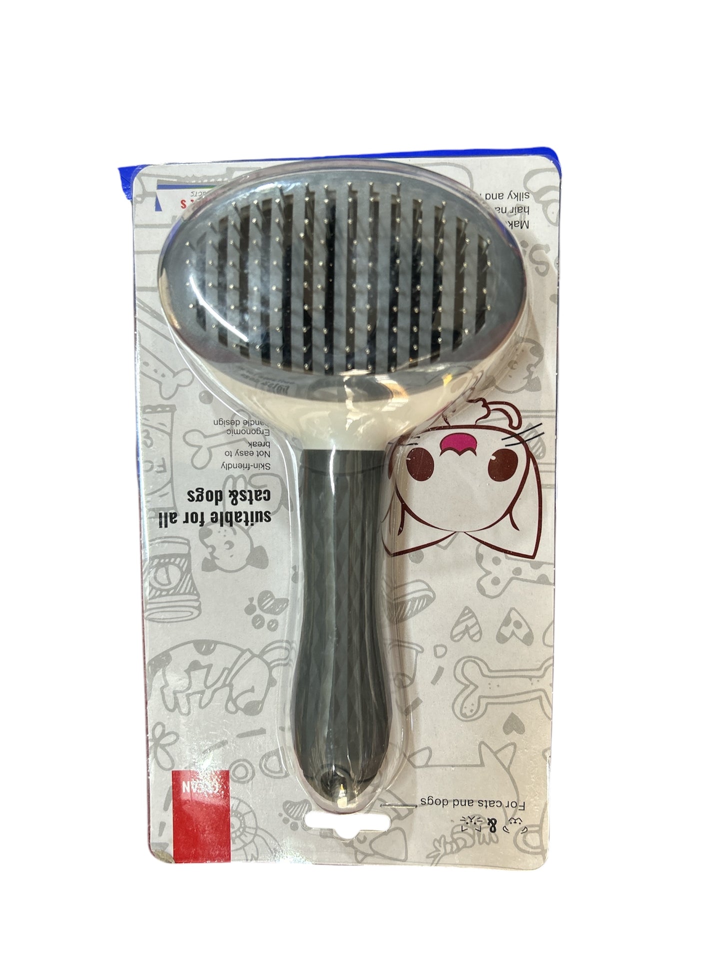 Brosse pour Chat et Chien, auto-nettoyante pour la perte et le toilettage avec Button pratique