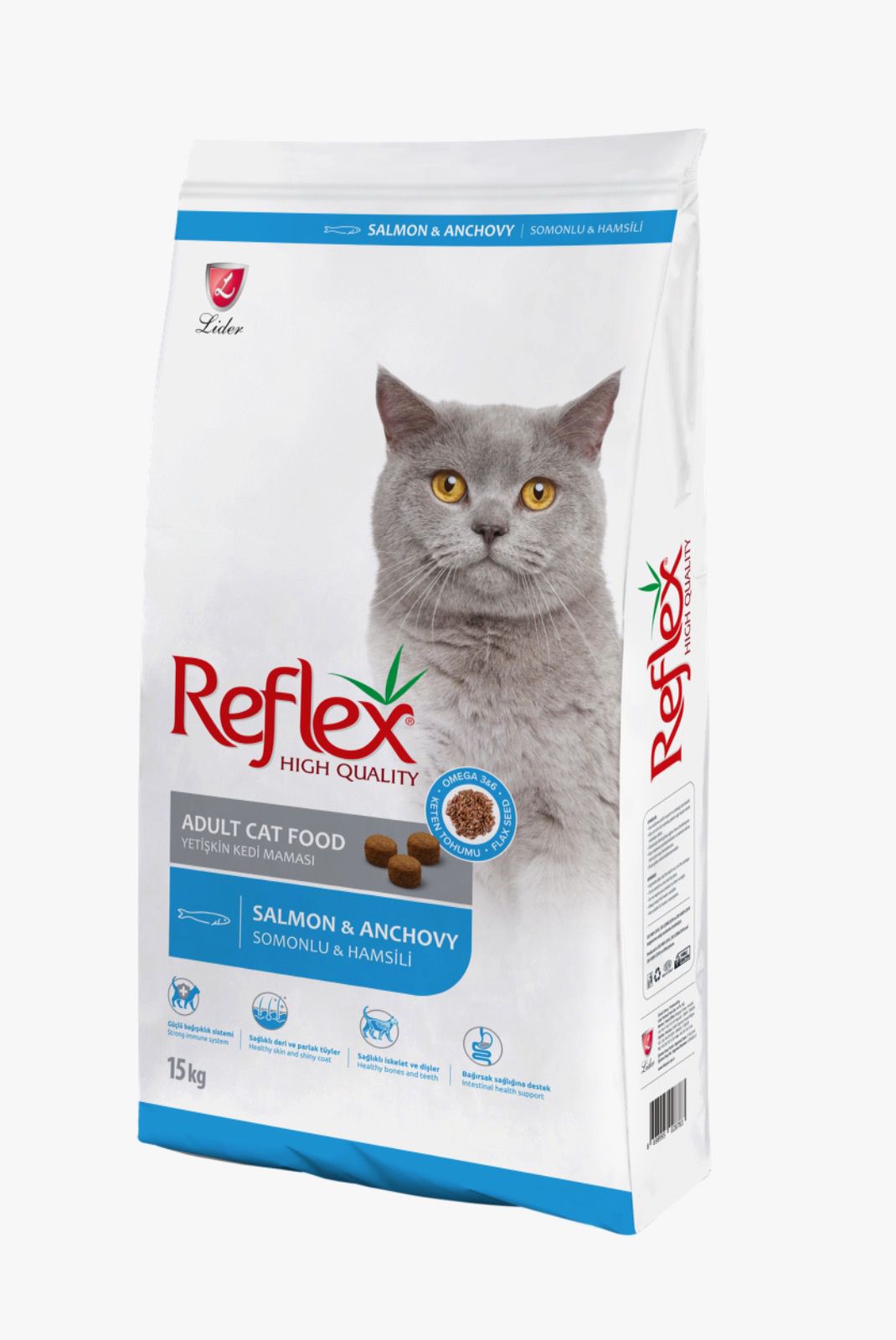 Reflex Adult Cat Food with Salmon & Anchovy 15 KG