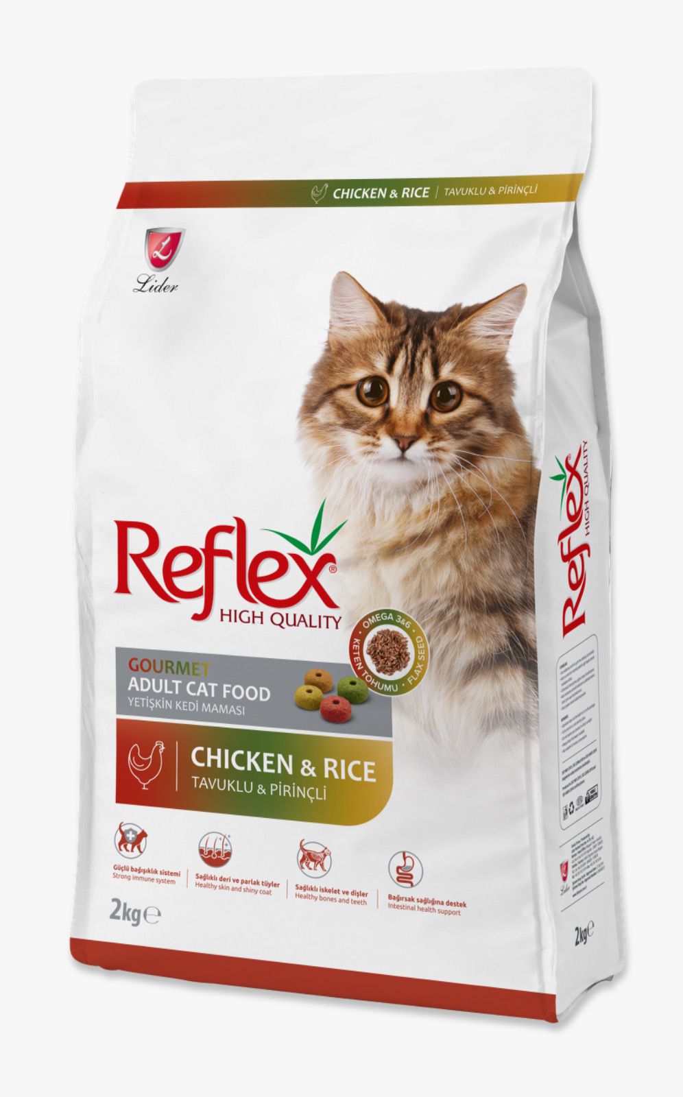 Reflex Multicolor Adult Cat Food With Chicken & Rice 2 KG
