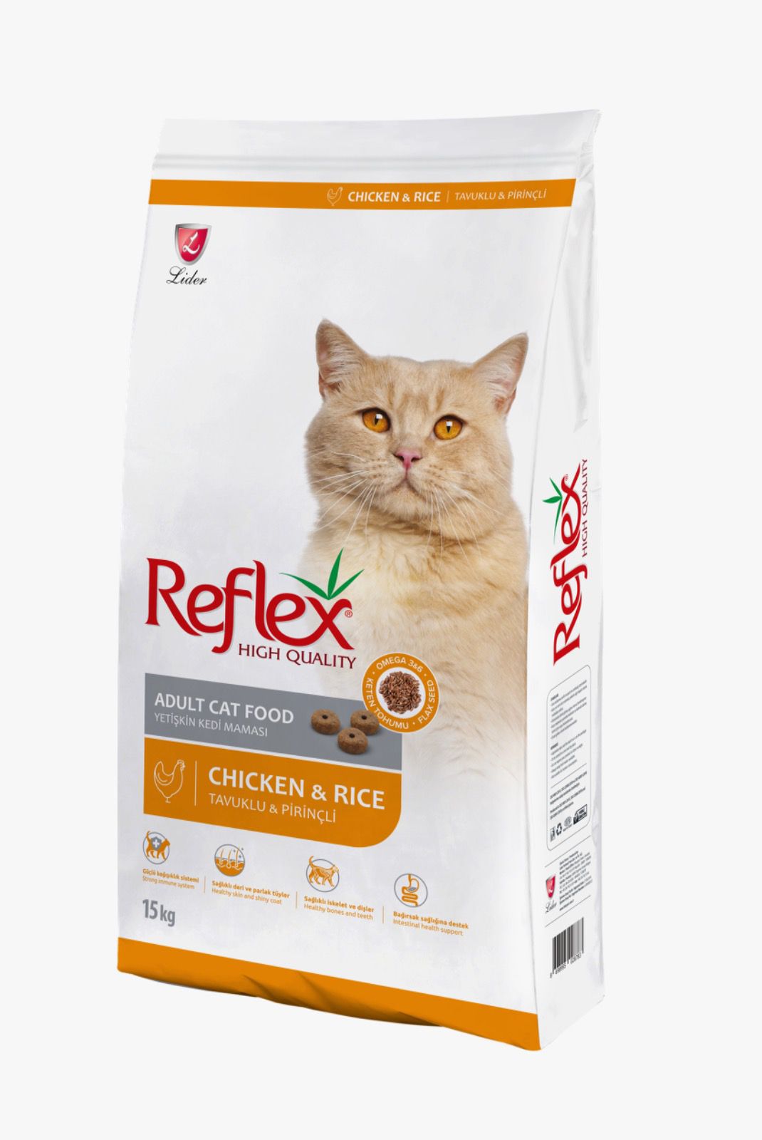 Reflex Adult Cat Food with Chicken & Rice 15KG