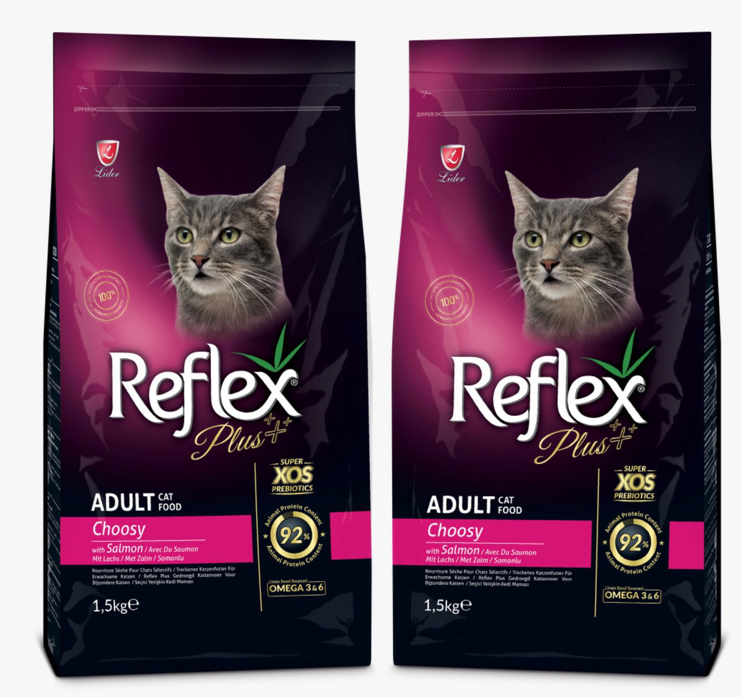 Reflex Plus Choosy Salmon Flavour Adult Cat Food 1,5 KG