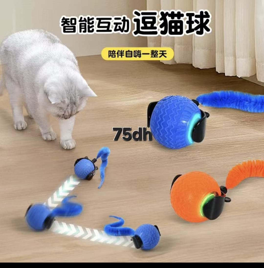 Balle Roulante Interactive pour Chat – Jouet Automatique à Mouvement Tactile avec 3 Modes