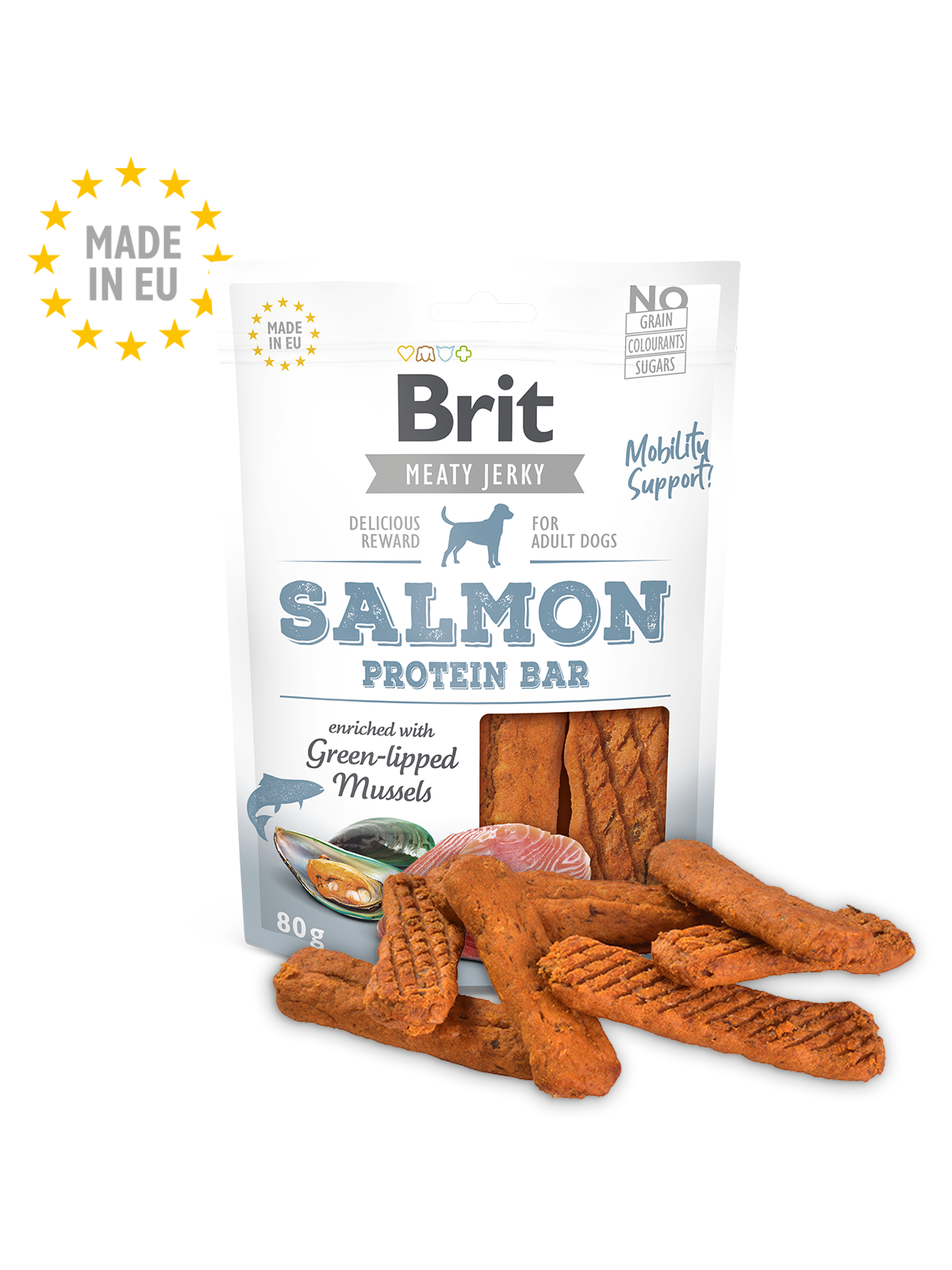 Brit Meat Jerky Snack–Salmon Protein bar