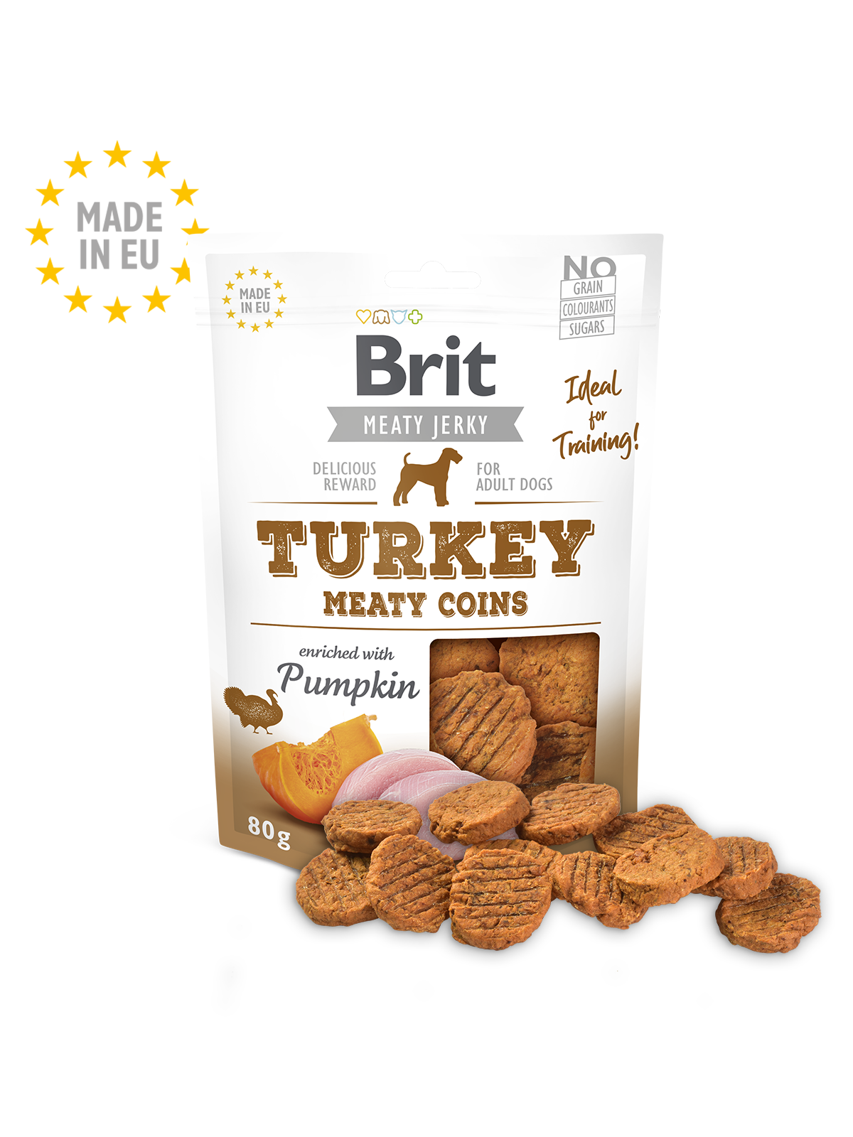 Brit Meat Jerky Snack – Turkey Meaty coins