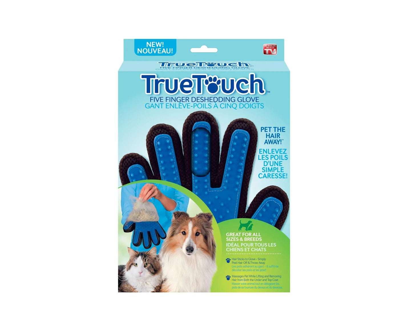 TRUE TOUCHE GANT BROSSE POUR CHAT ET CHIEN