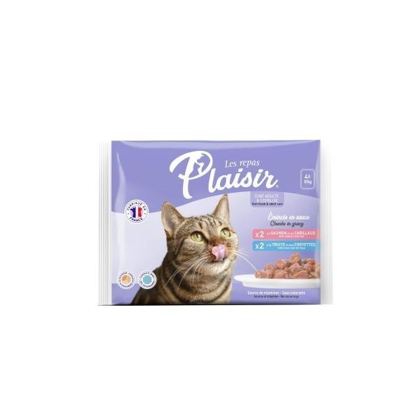 Plaisir PACK POCHON 4x85Gr SAUMON & TROUT