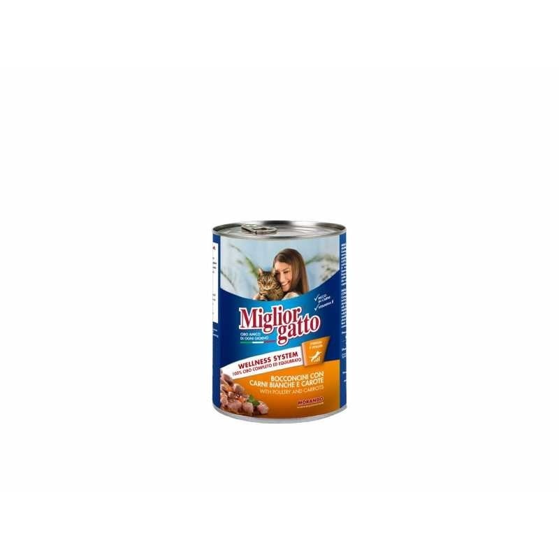 Miglior gatto Bouchées Viande Blanche et carottes boite 405 gr