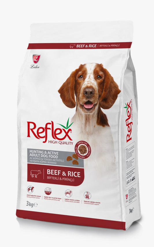 Reflex High Energy Adult Dog Food with Beef & Rice 3 KG