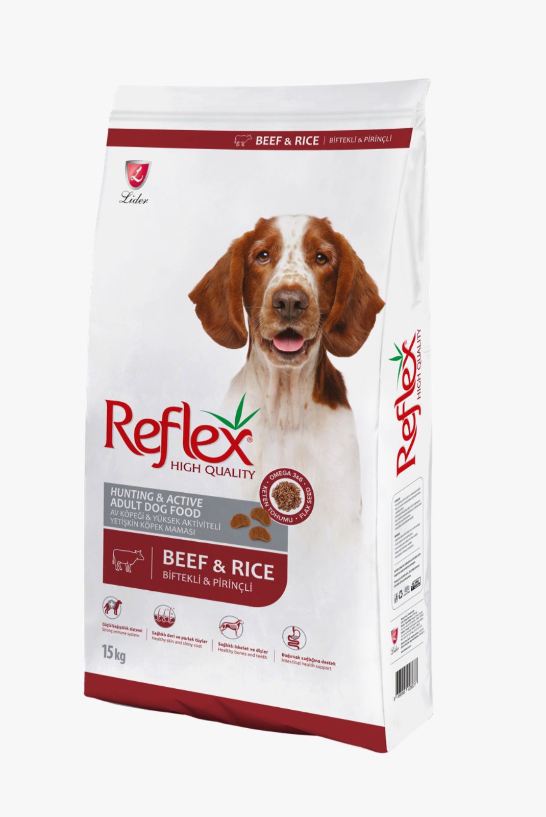 Reflex High Energy Adult Dog Food with Beef & Rice 15 KG