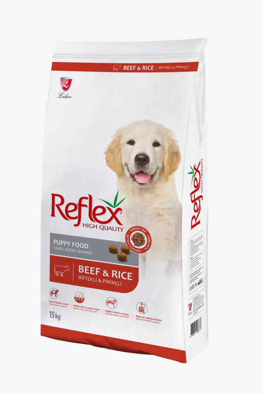 Reflex Puppy Food with Beef & Rice 15 KG
