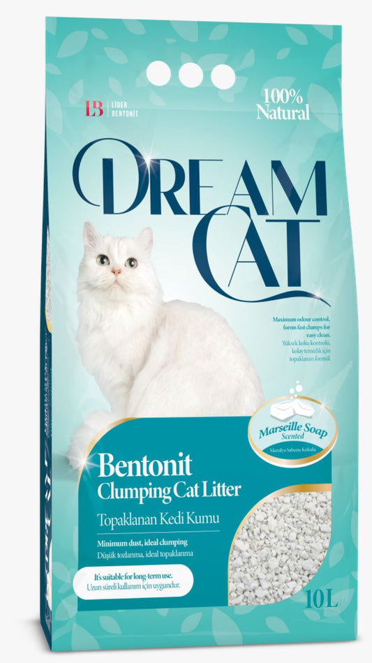 Dream Cat Bentonite Clumping Cat Litter Unscented 10L