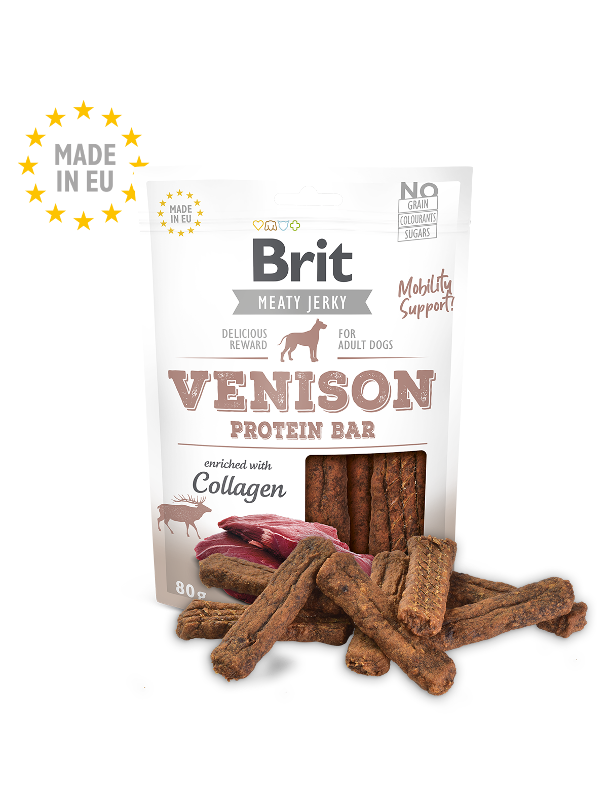 Brit Meat Jerky Snack–Venison Protein bar